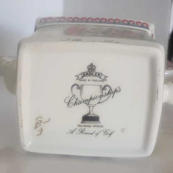Vintage Sadler England Championships a Round of Golf Porcelain  Teapot. - Picture 7 of 10